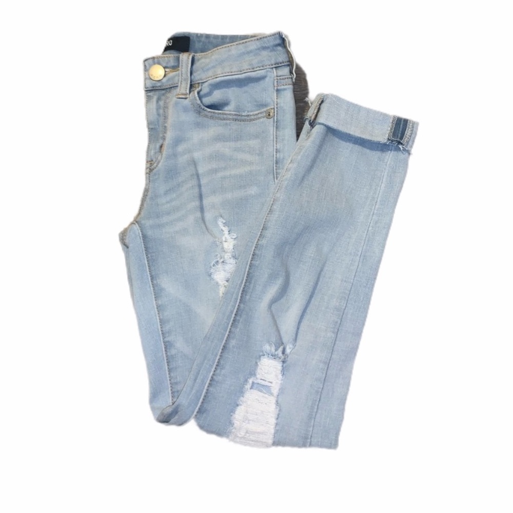 light wash ripped jeans
